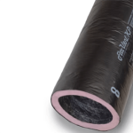 KP Insulated Flex Duct, 5"x25' Black Vinyl R8 Box